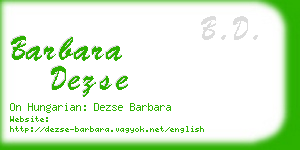 barbara dezse business card